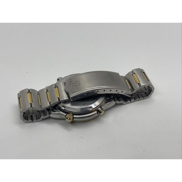 Vtg Seiko 7A48-7009 Watch Sports 100 Moonphase Original Bracelet Chronograph - Picture 10 of 12